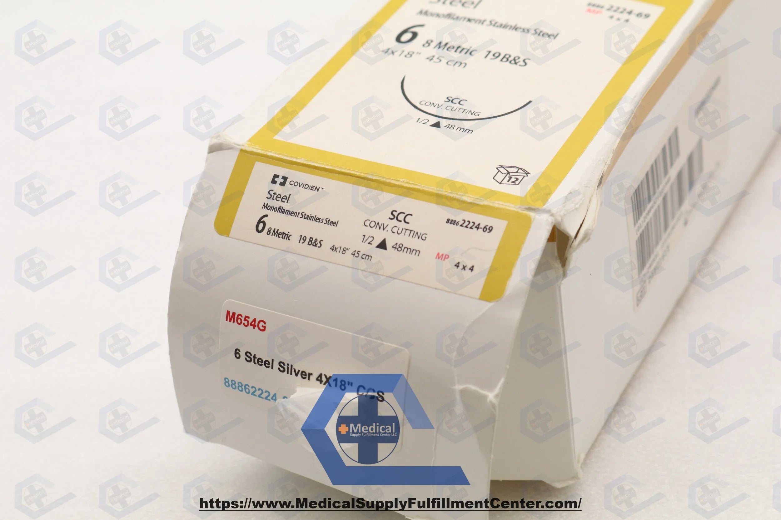 Covidien | 8886222469 | SUTURE, MONO, S / STEEL, 6, 4X18", CV-320, SCC