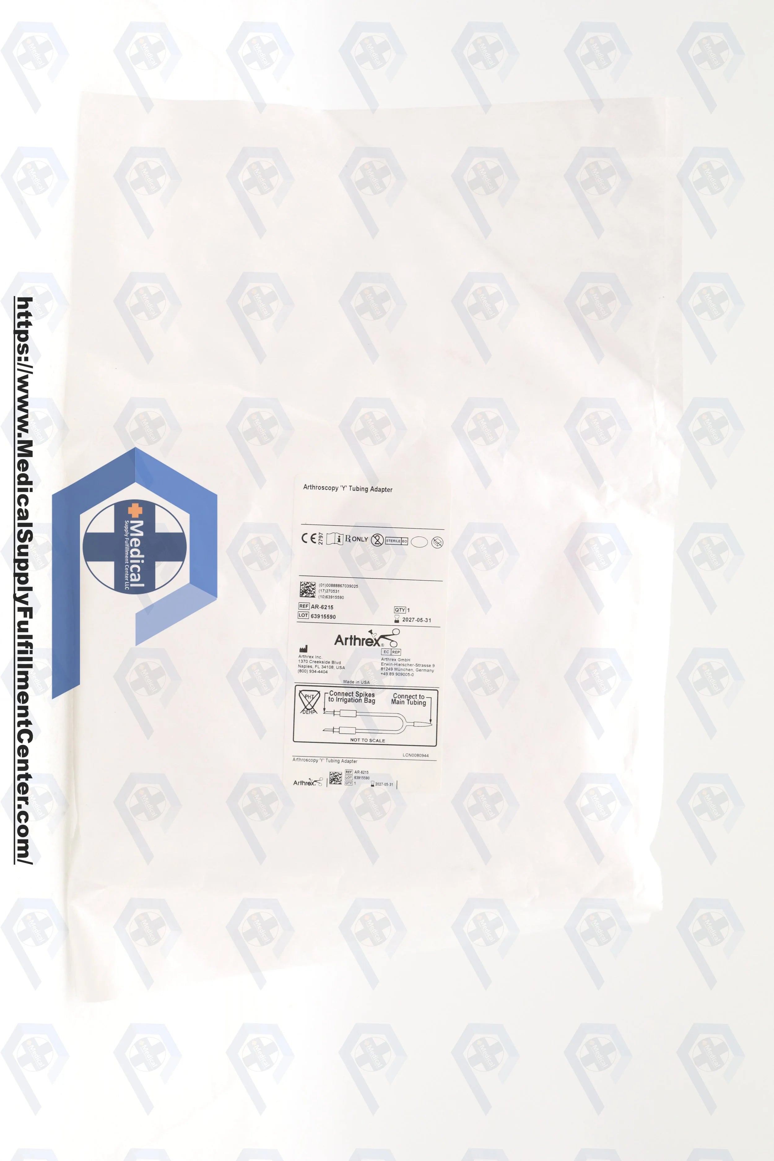 Arthrex | AR-6215 | Y Tubing Adapter, Double Spike