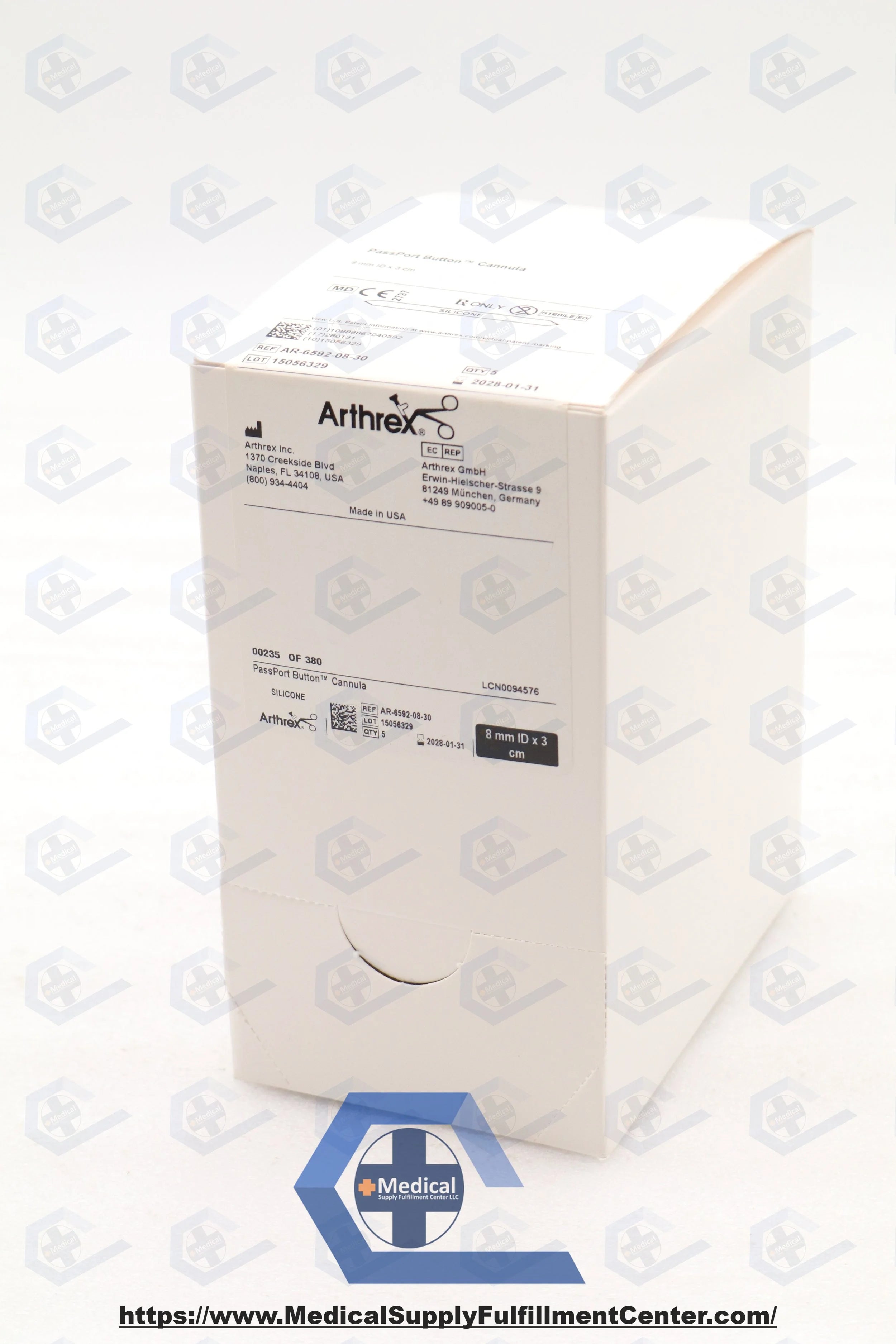 Arthrex | AR-6592-08-30 | Passport Button Cannula 8mm Id X 3cm