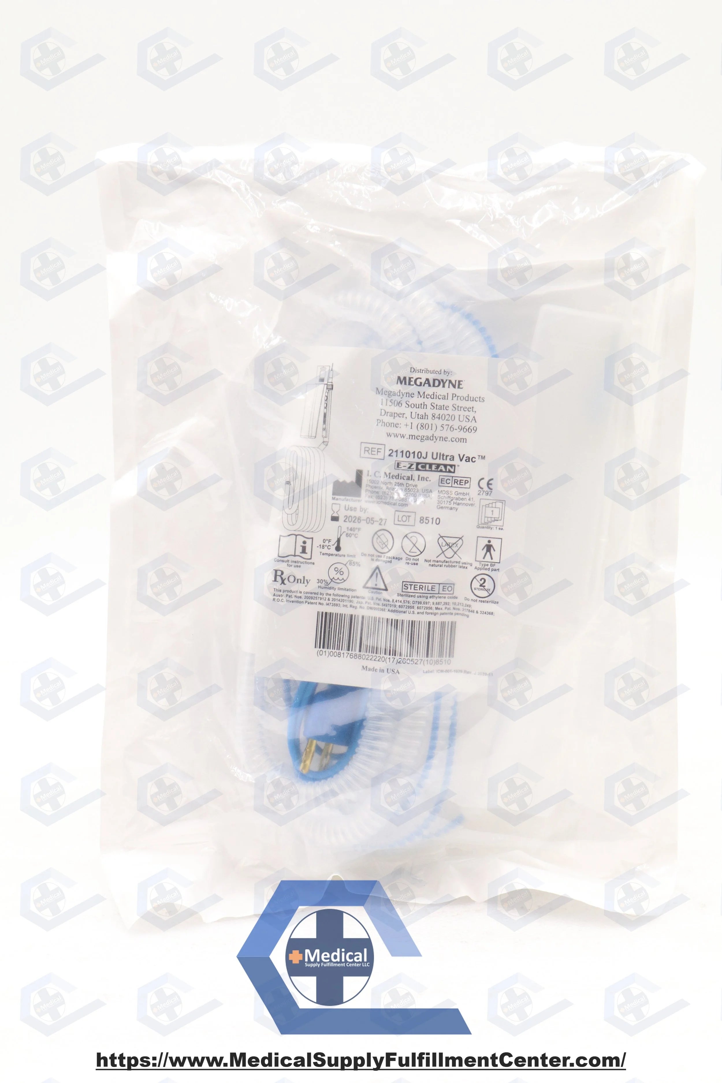 I.C. Medical | 211010J | UltraVac Telescopic Smoke Evacuation Electrosurgical Pencil with 10-ft. Pre-Attached Tubing