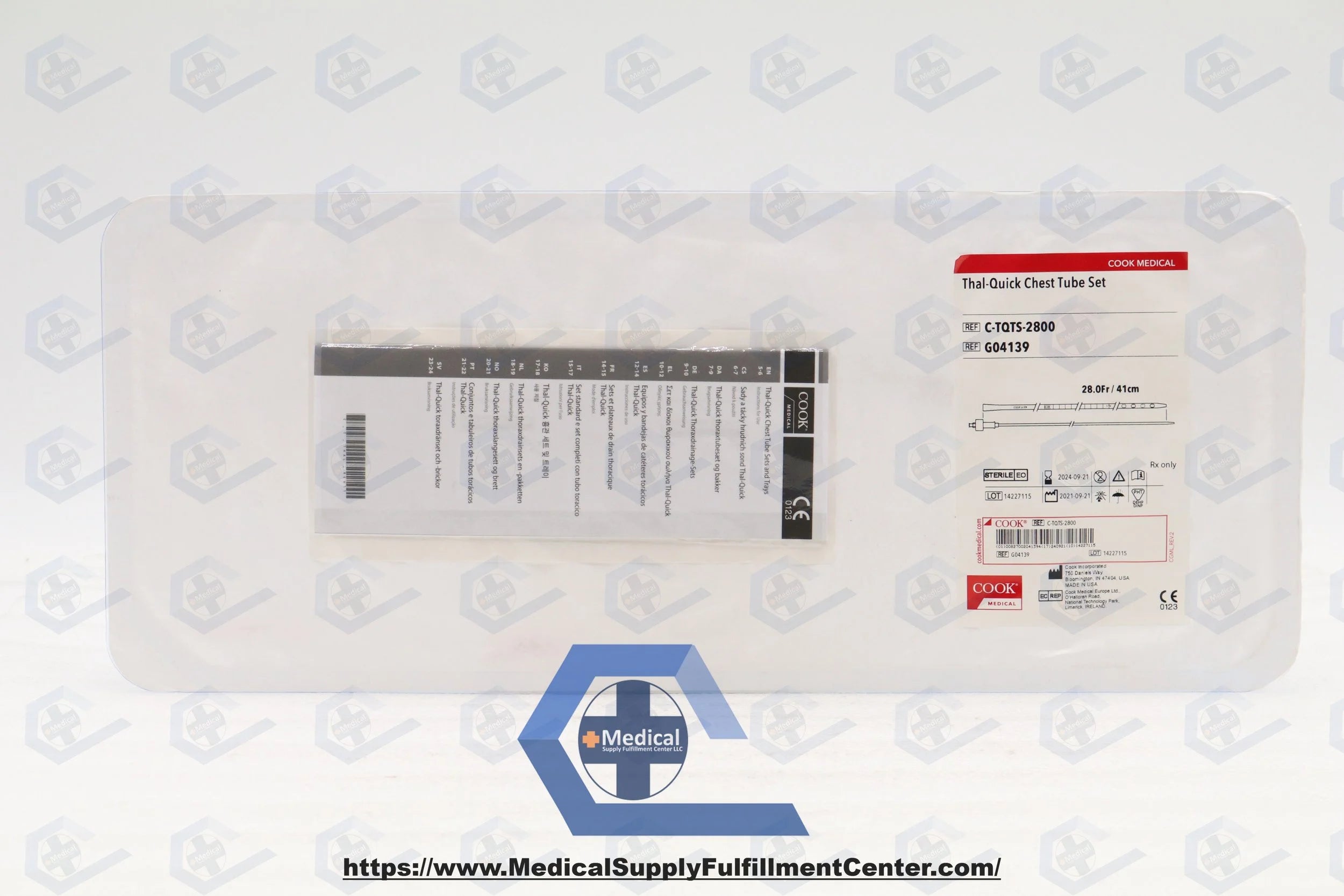 Cook Medical | G04139 | Thal-Quick Chest Tube Set 28F x 41cm