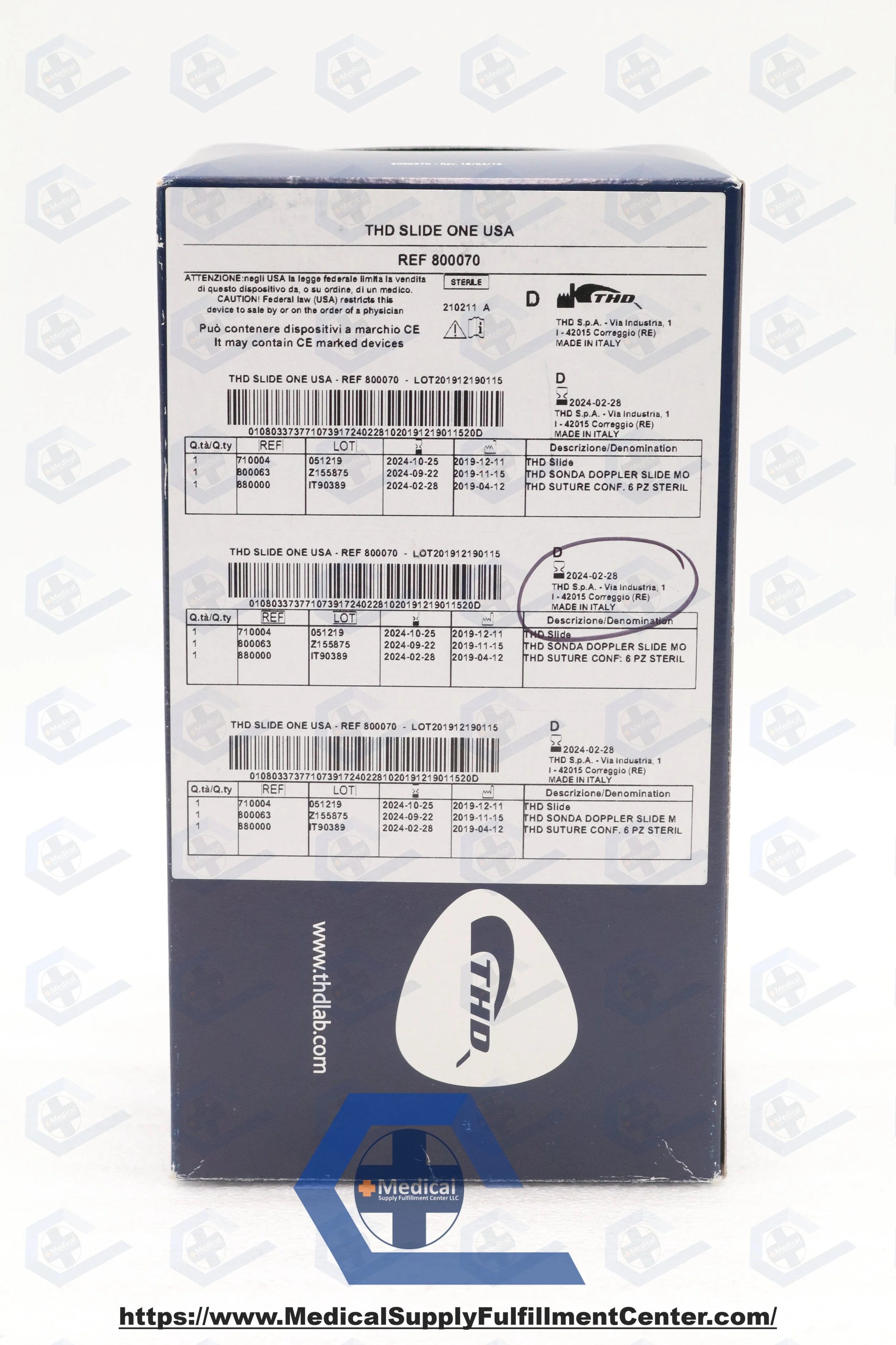 THD | 800070 | Slide One Kit, Includes - (1) Needle Holder, (1) THD Knob Pusher, (1) THD Doppler Probe, (6) Sutures