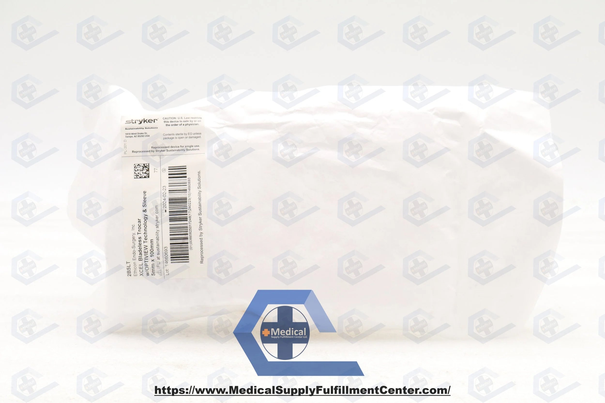 Ethicon | 2B5LT | Bladeless Trocar, 5 dia. x 100 mm Length, Bladeless Tip