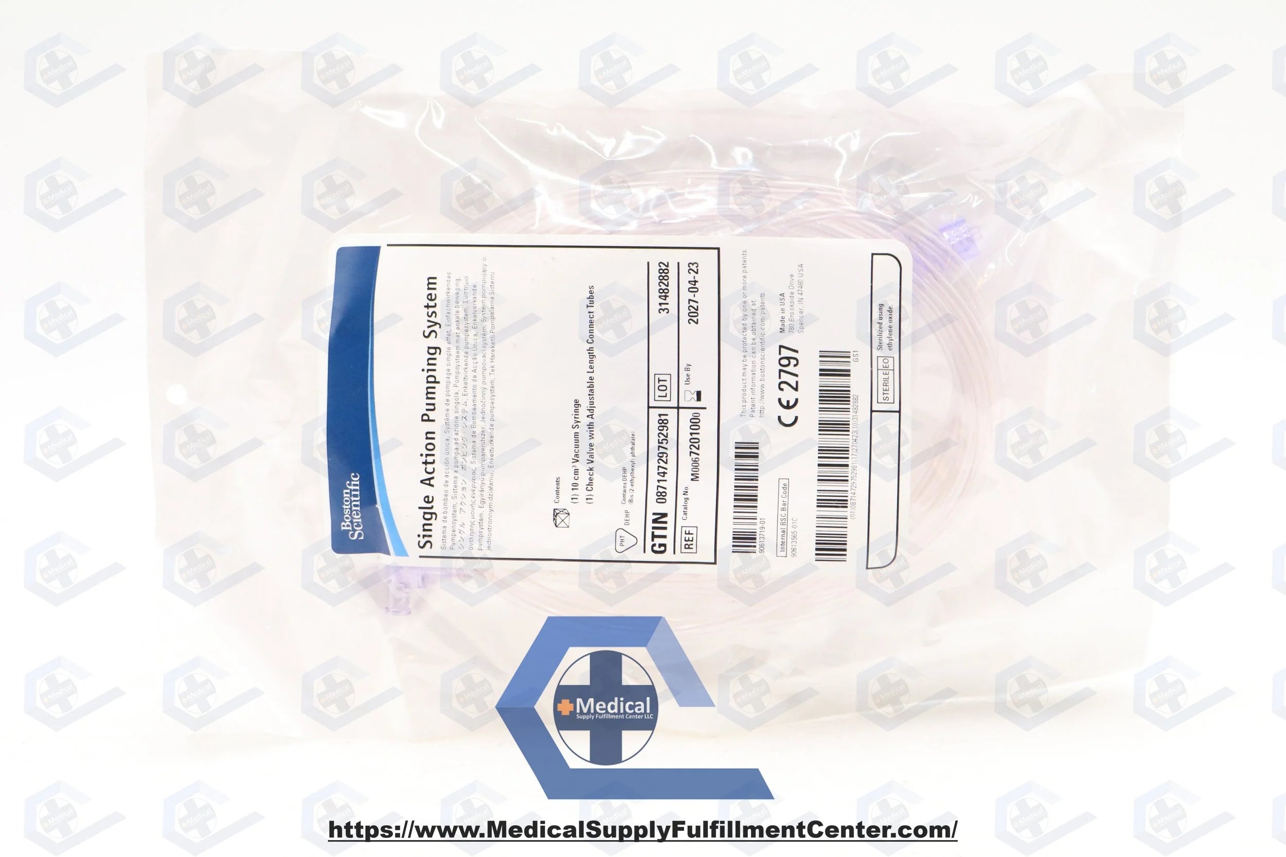 Boston Scientific | 720100 | M006720100 SAPS Single Action Pumping System, 10 cc Vacuum Syringe
