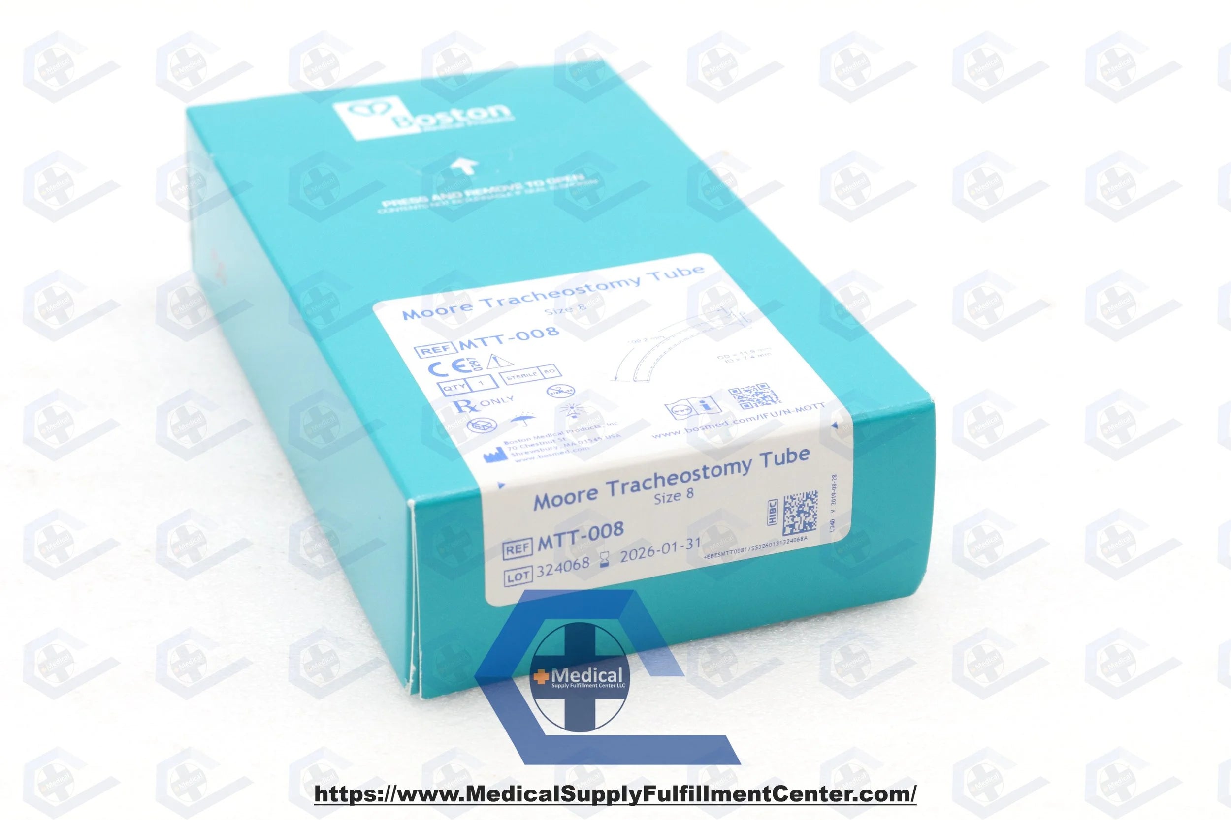 Boston Medical Products | MTT-008 | Moore Tracheostomy Tube - Moore Tracheostomy Tube, 12 mm OD, 7.5" ID, Sterile, Size 8