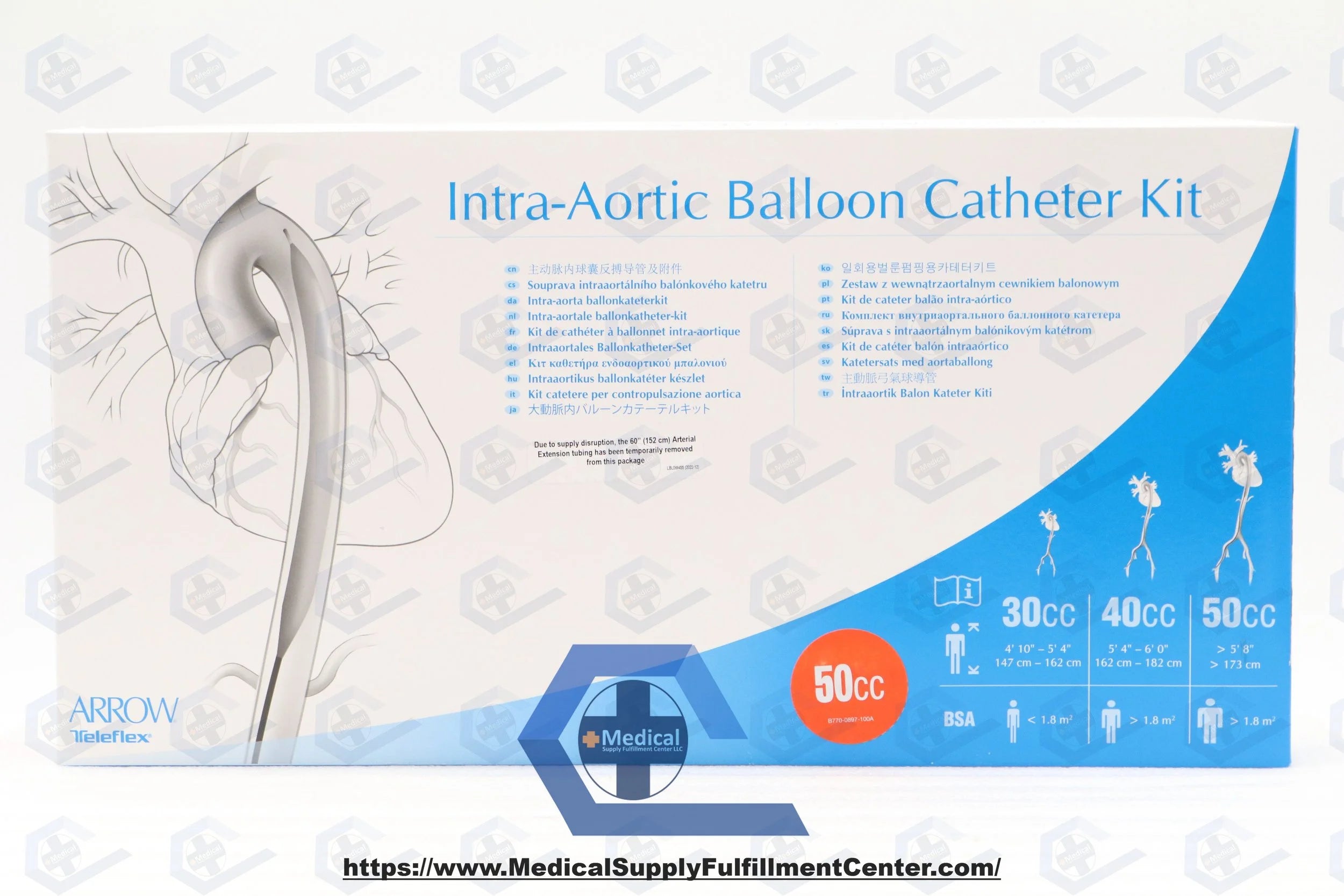 Teleflex | IAB-06850-U | ARROW ULTRAFLEX® Intra-Aortic Balloon Catheter Kit -50 CC