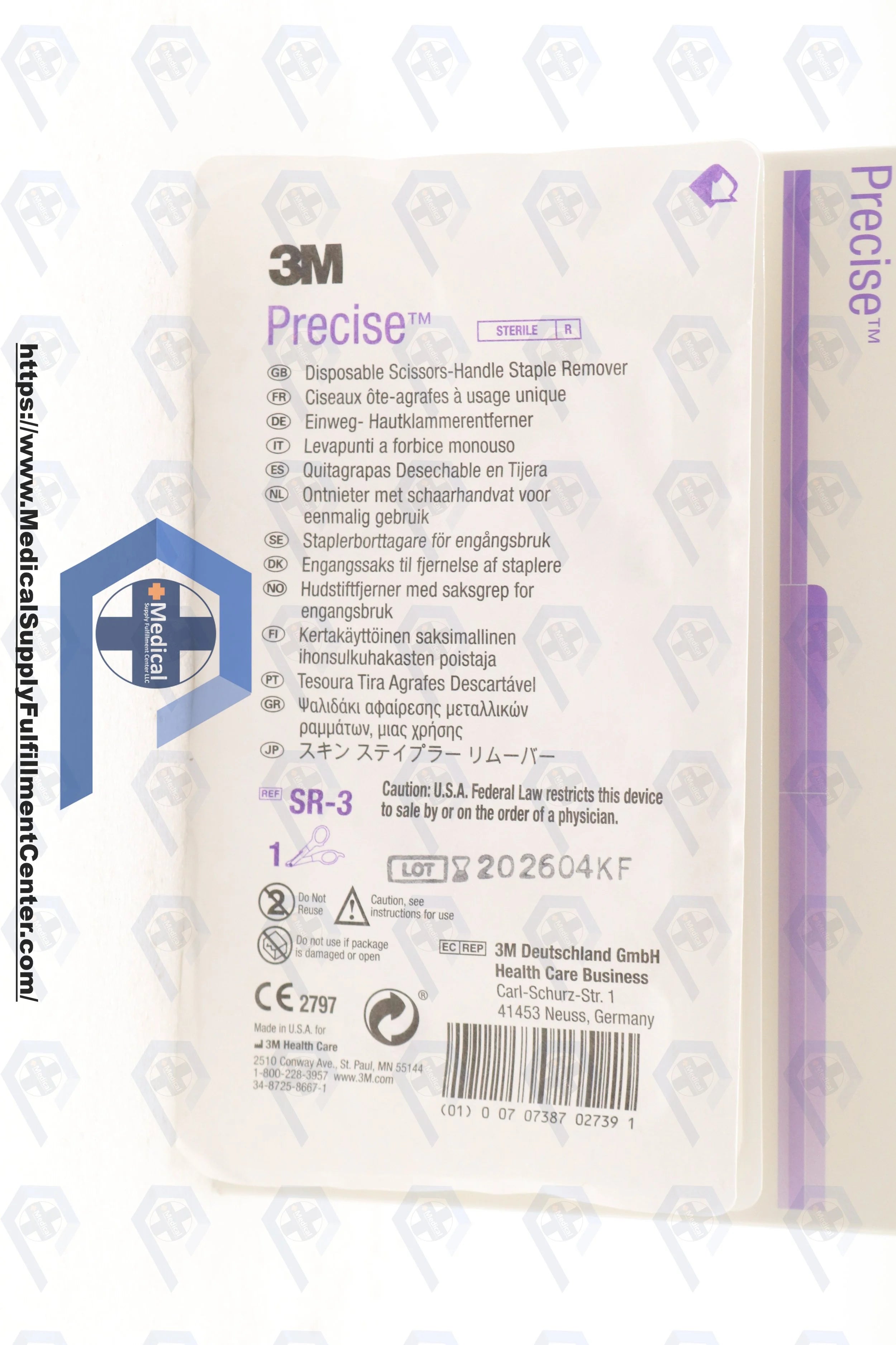 3M | SR-3 | Precise Scissors Style Disposable Skin Staple Remover