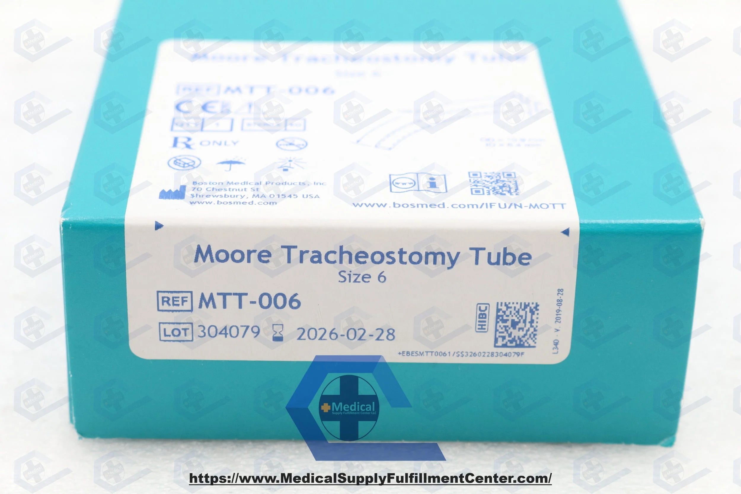 Boston Medical Products | MTT-006 | Sterile Trach Tubes - Moore Trach Tube, Sterile, 11 mm Outer Dia., 6.5 mm Inner Dia., Size 6