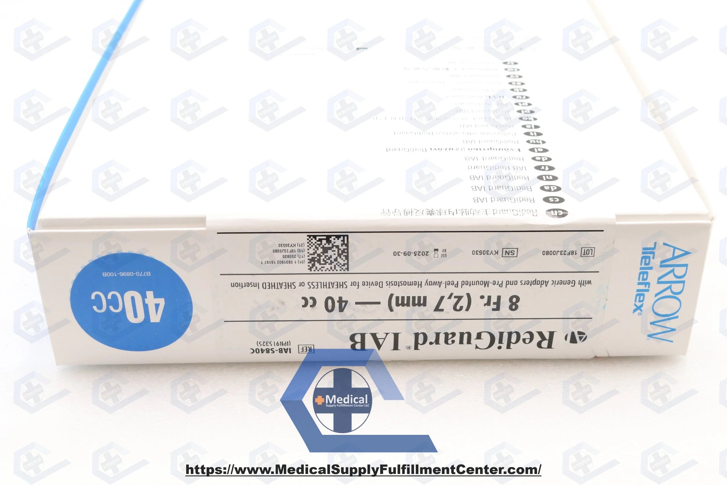 Teleflex | IAB-S840C | RediGuard IAB Catheter Kit, Fluid-Filled 8F x 40cc