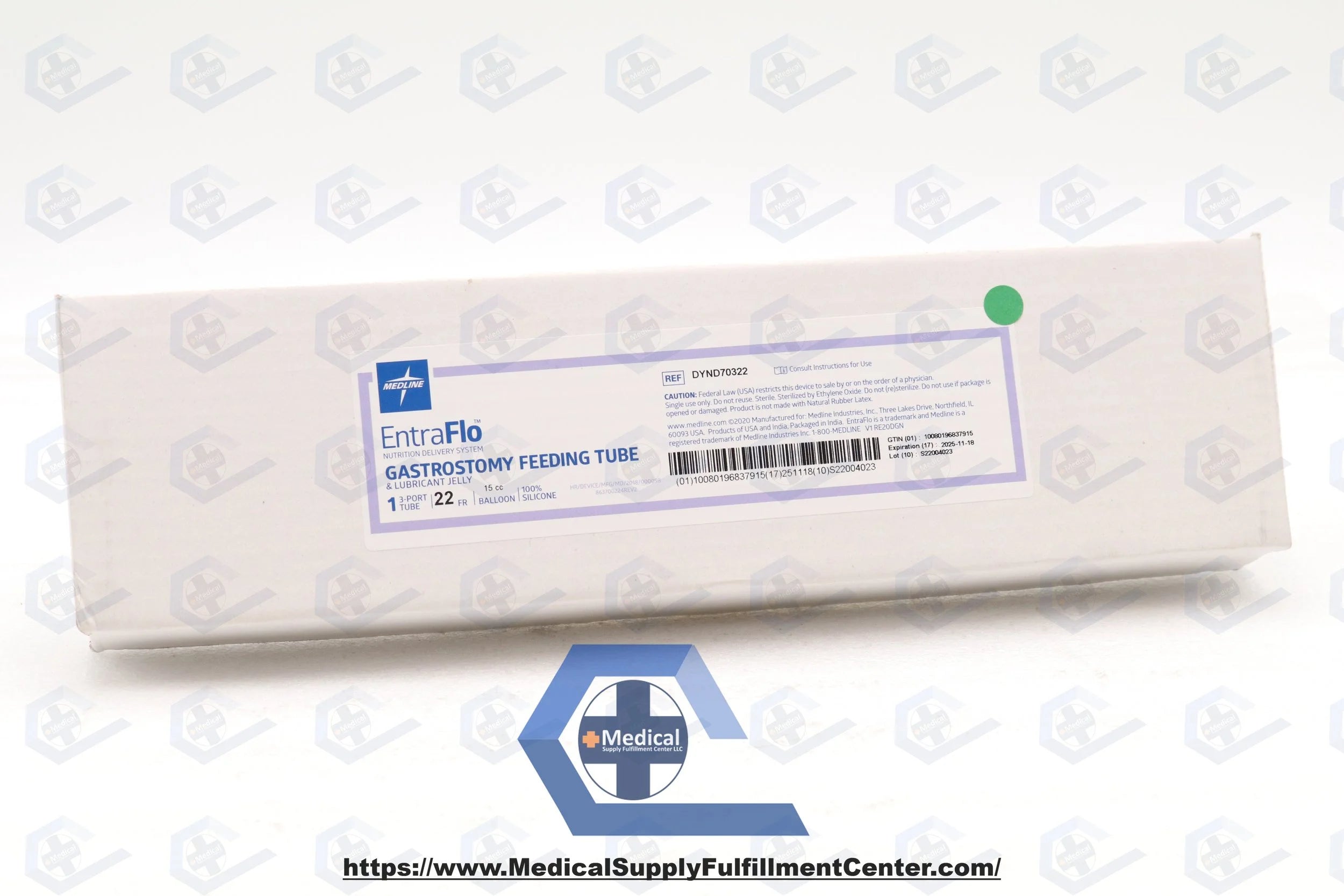 Medline | DYND70322 | Medline 3-Port Gastrostomy Tubes - Gastrostomy Tube, 3-Port Slip Luer Lock, 22 Fr, White, 1/Box