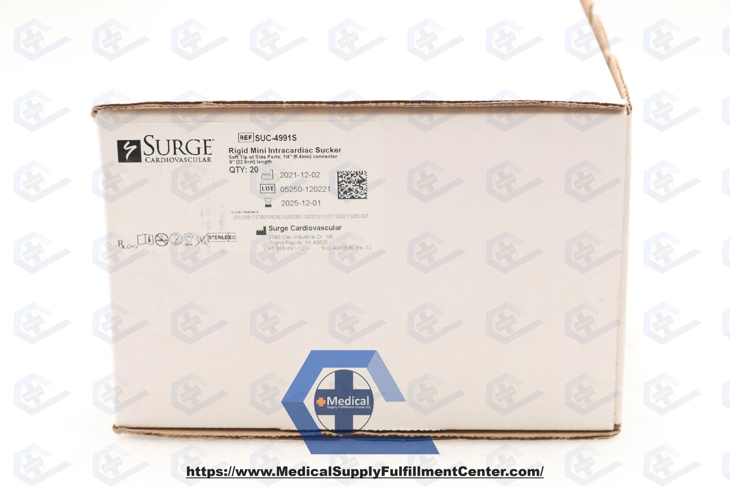 Surge Cardiovascular | SUC-4991S | Mini Cardiac Sucker, Soft Tip with Side Ports, 0.25" (6.4 mm) Connector; 9" L