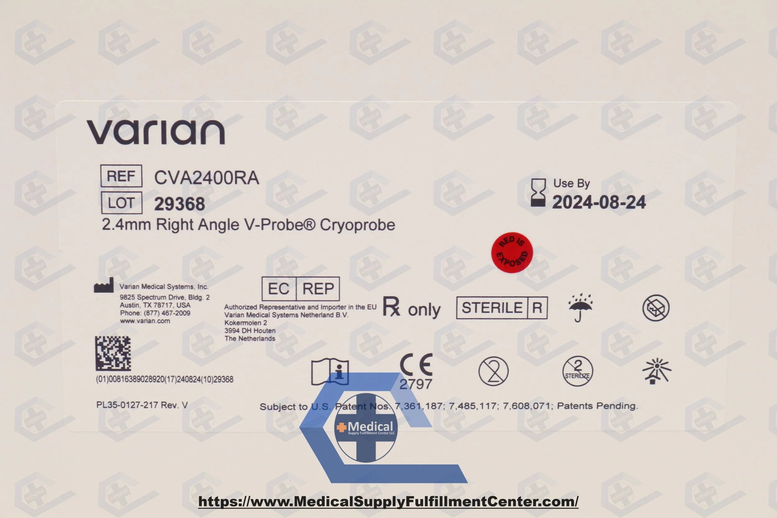 VARIAN | CVA2400RA | (Endocare) V-Probe - Variable 2.4mm Right Angle Cryoprobe