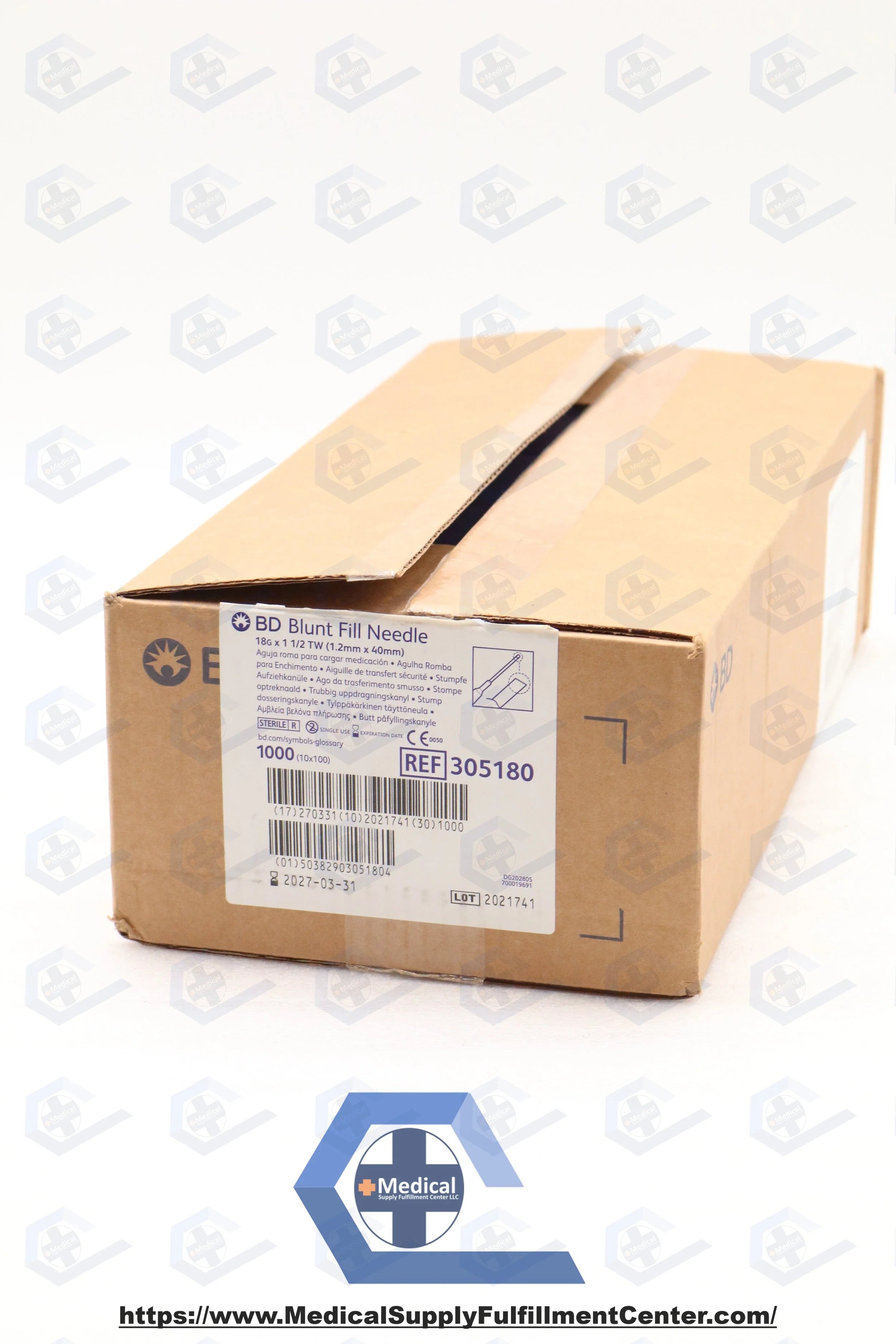 BD | 305180 | PrecisionGlide Needle, 18G x 1 1/2", Blunt Fill