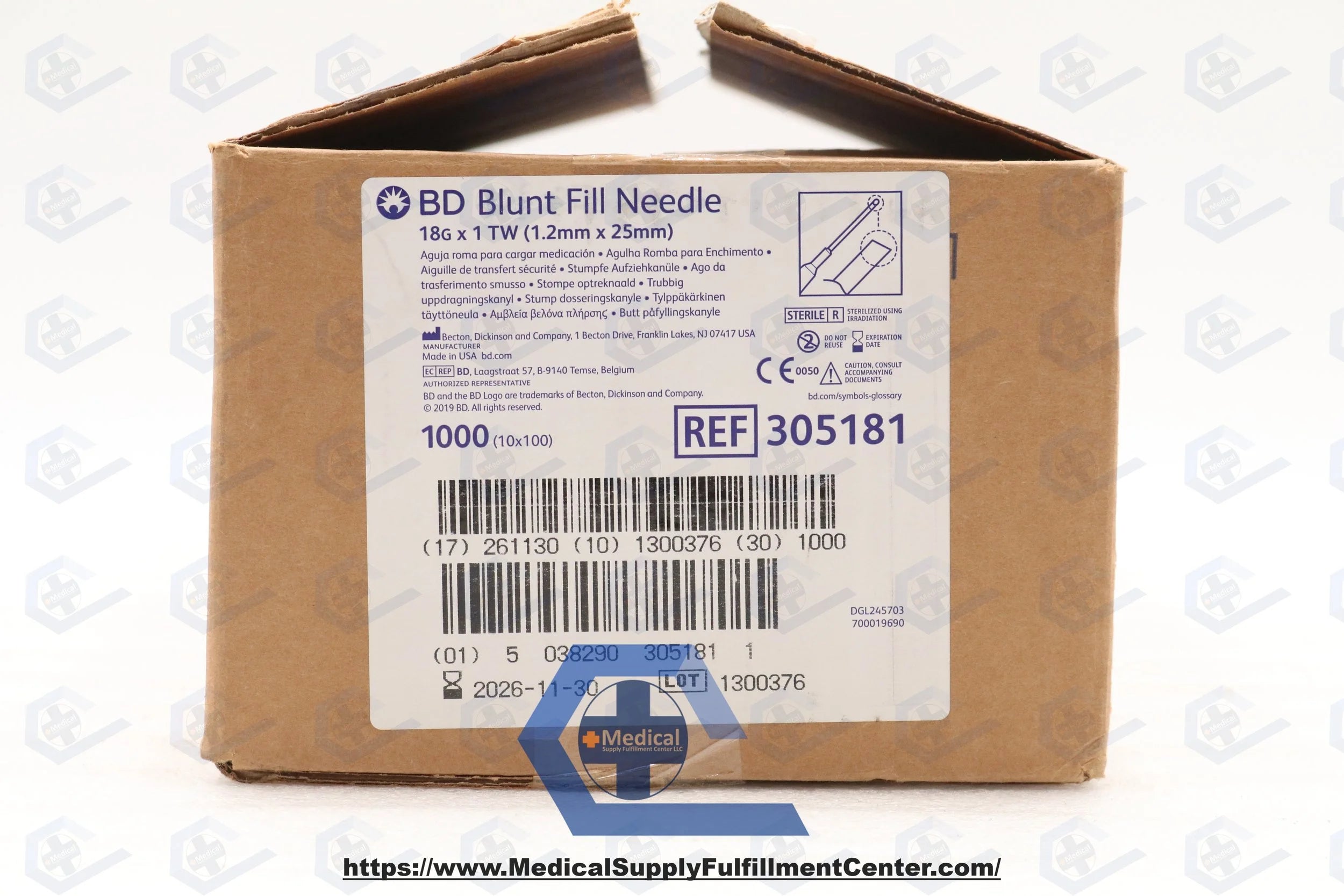 BD | 305181 | Blunt-Fill Needle, 18 G x 1"