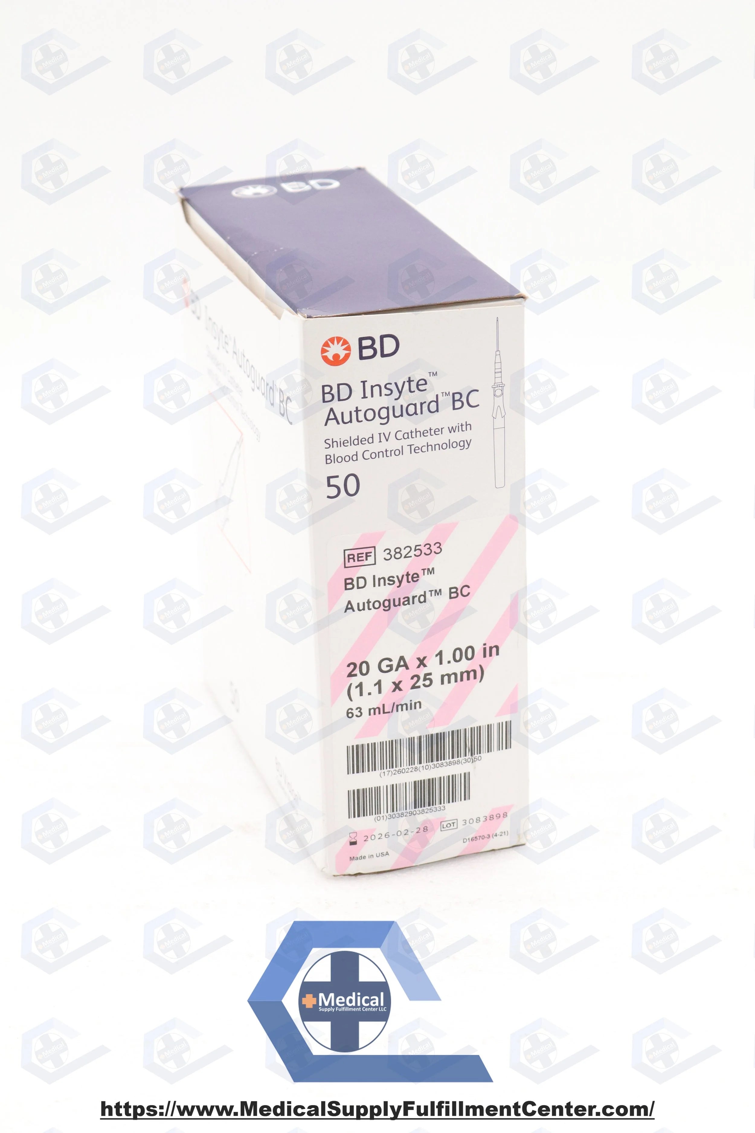 BD | 382533 | INSYTE AUTOGUARD BC Shielded IV Catheter, 20G x 1", Pink