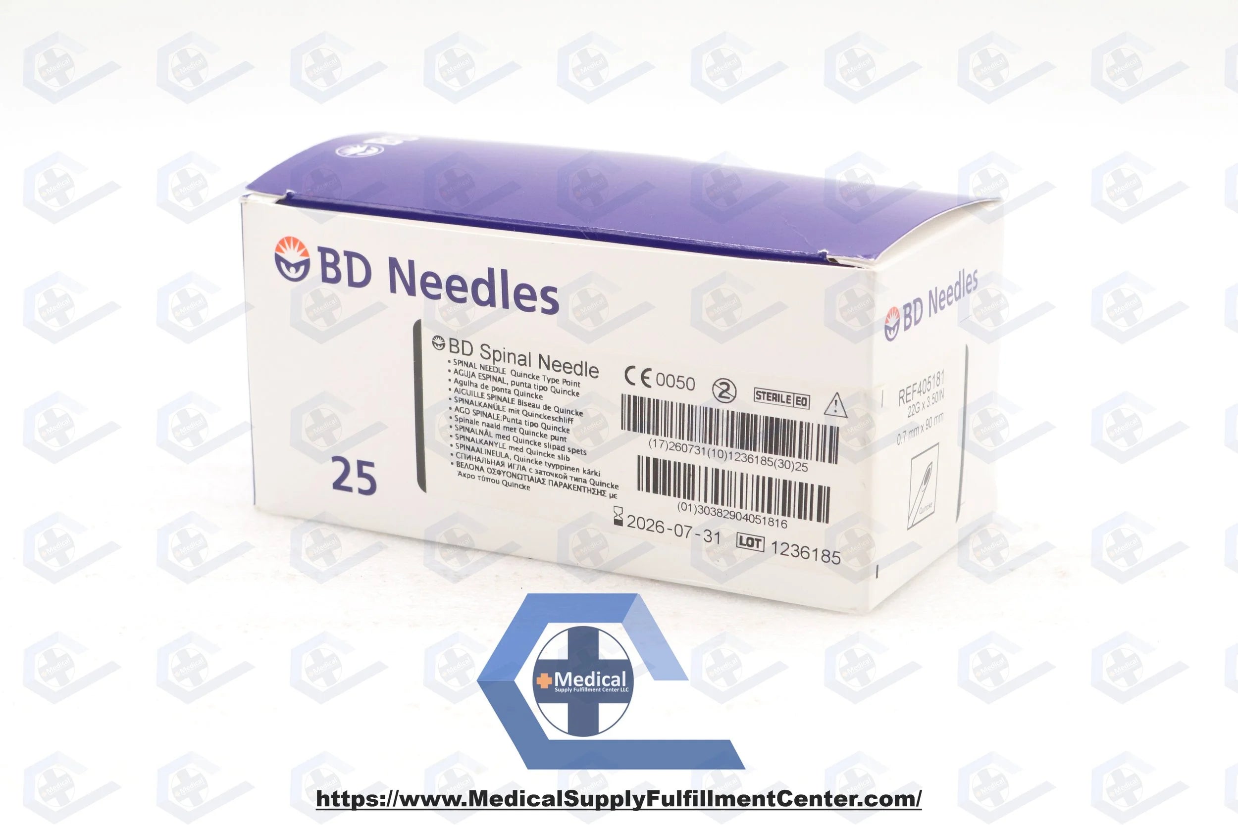BD | 405181 | Spinal Needles Quincke Type Point 22G x 3.5in