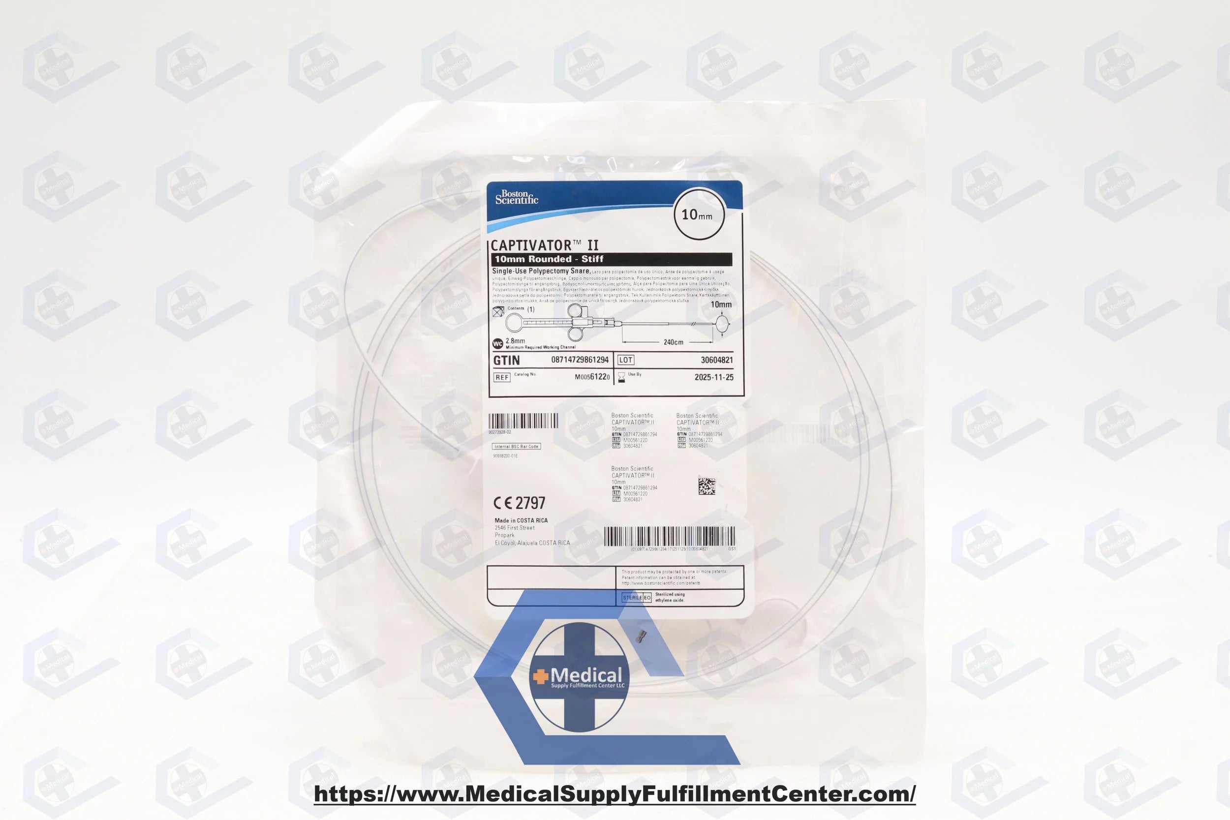 Boston Scientific | 6122 | M00561220 Captivator II 10mm Rounded Stiff Single Use Polypectomy Snare