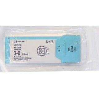 Covidien | LS-639 | Sofsilk silk braided non-absorbable ligating reel, size 3-0, 98"