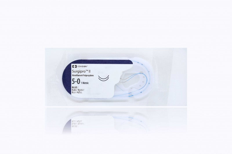 Covidien | VP719X-2 | Surgipro II 5-0 blue polypropylene suture with double-armed CV-11 taper needles