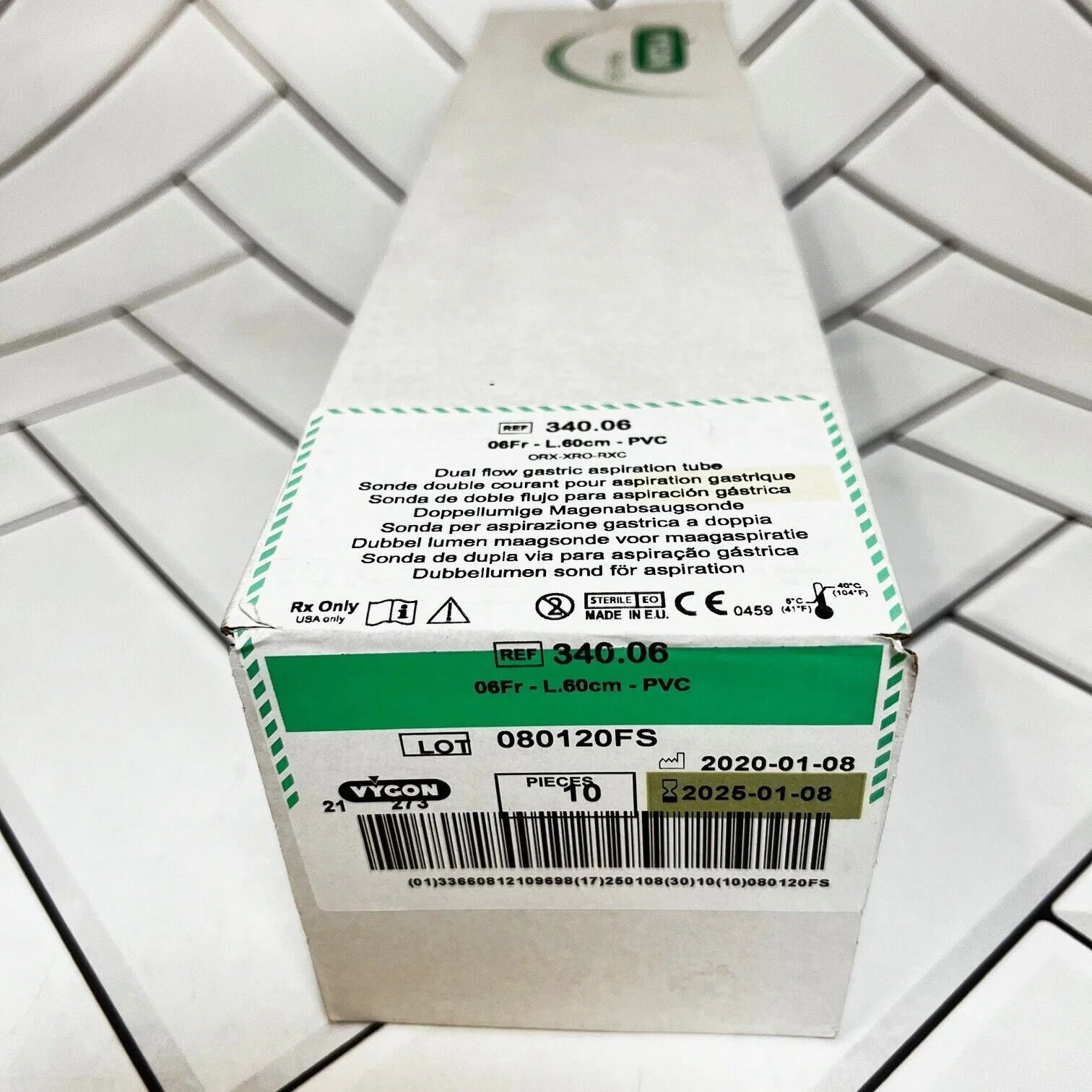 Vygon | 340.06 | Dual Flow Gastric Aspiration Tube 06Fr L.60cm PVC