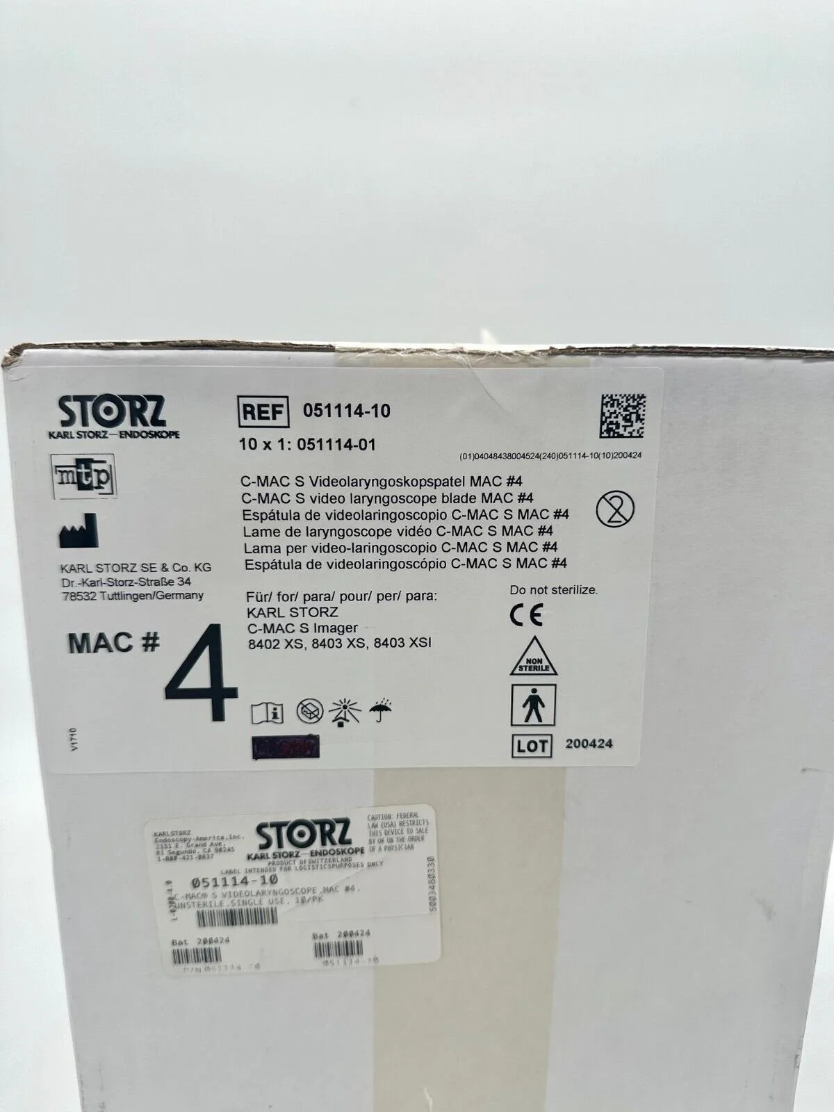Karl Storz Endoskope | 051114-10 | C-MAC S Video Laryngoscope MAC #4