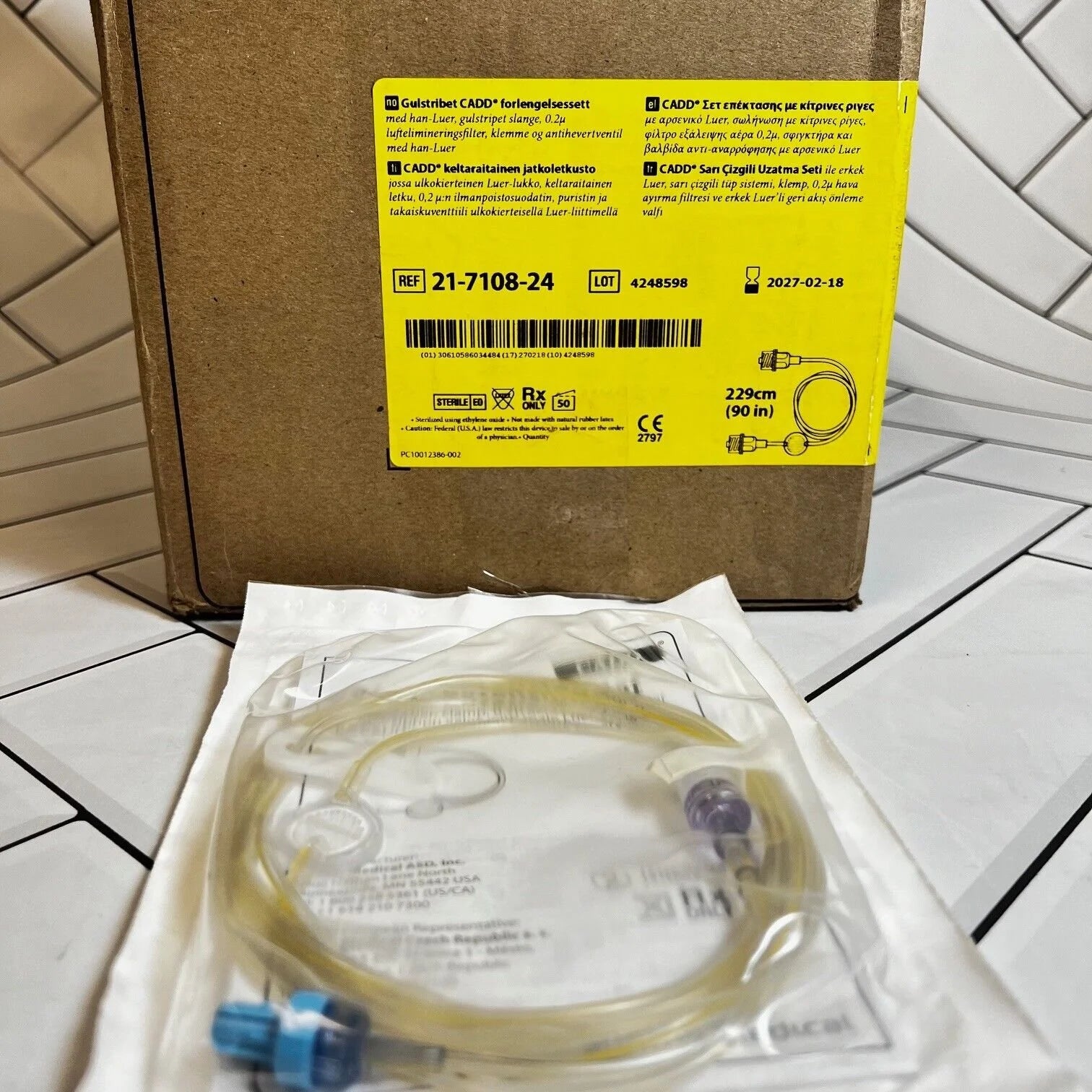 Smiths Medical | 21-7108-24 | CADD Extension Set 229cm (90in.) 2.4mL