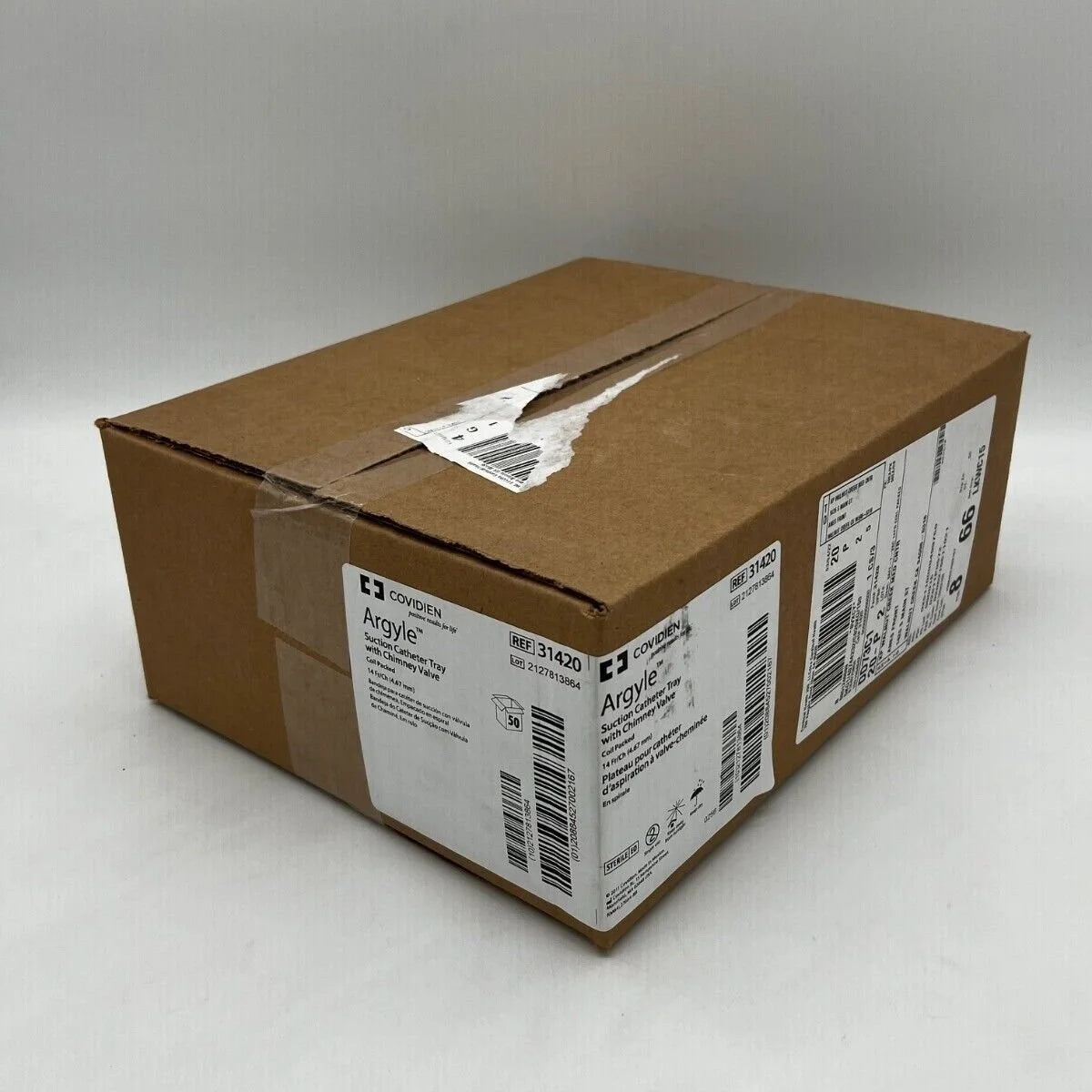 Covidien | 31420 | Argyle Suction Catheter Tray With Chimney Valve Size 14Fr/Ch